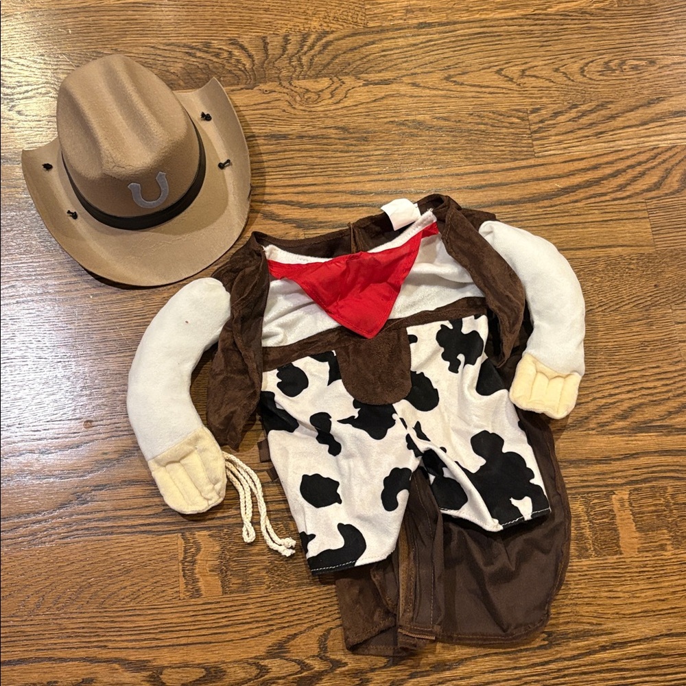 Cowboy Dog Costume with Hat and bandana , large